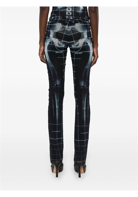 pantaloni squeletor donna neri e blu JEAN PAUL GAULTIER | 25/33-F-PA183-T580005956